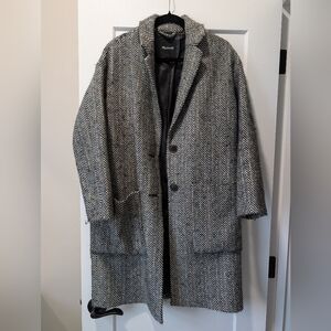 Madewell Wool blend coat flecked herringbone